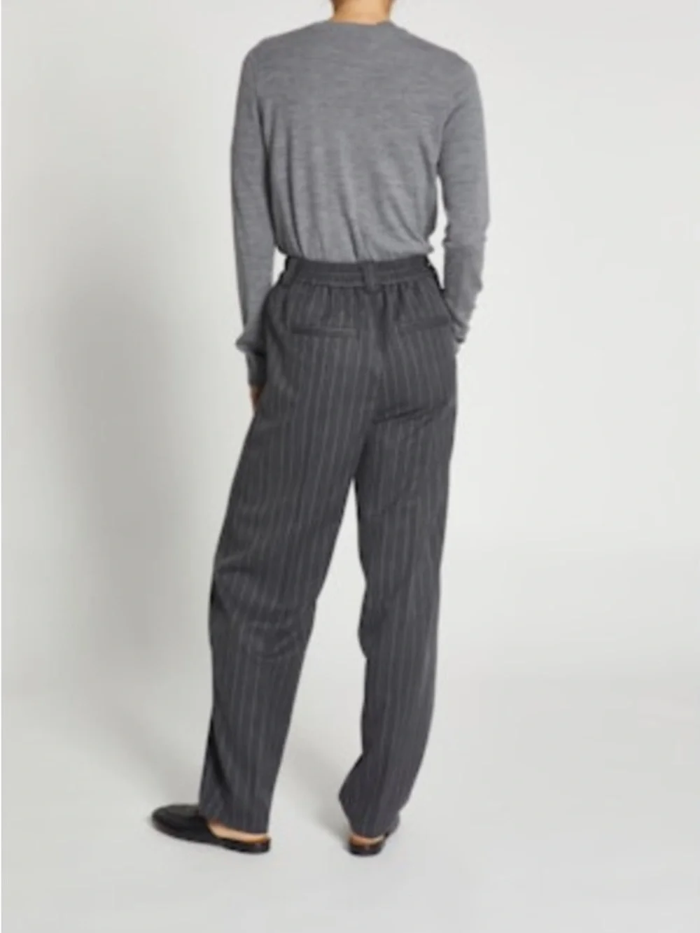 SAINT ART CHESTER PIN-STRIPE TROUSER - GREY PINSTRIPE